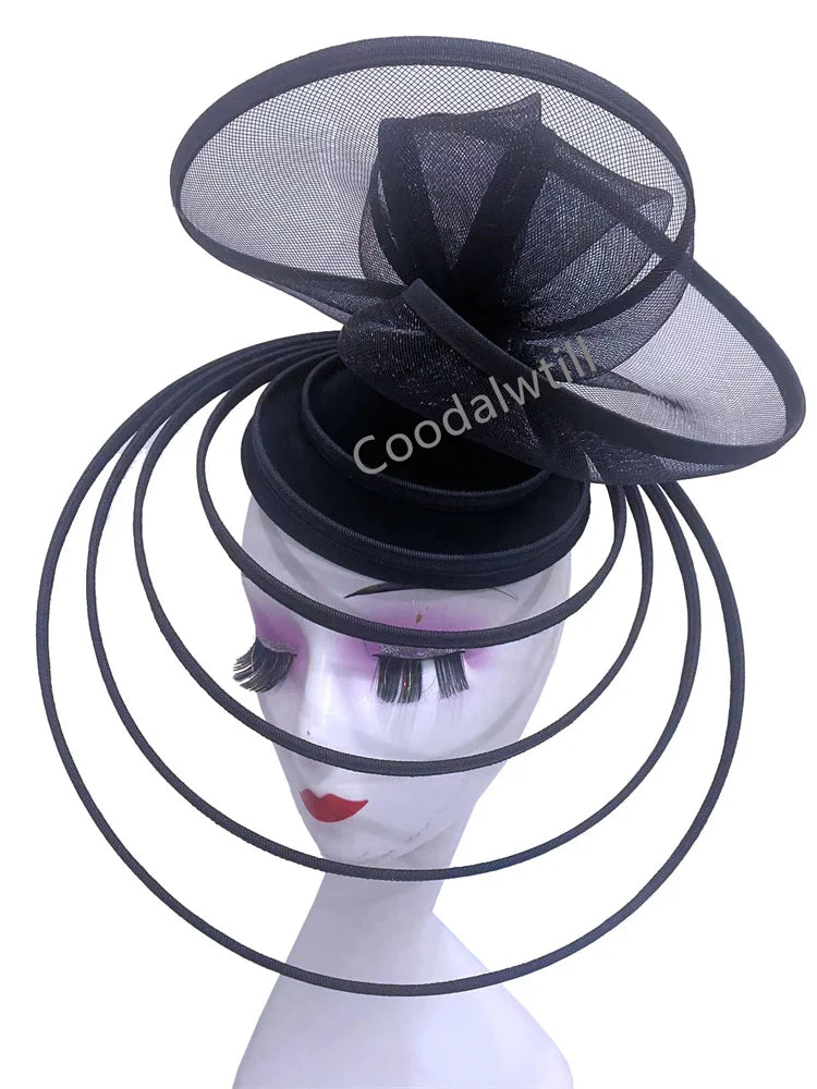 Luxury Fascinator Hat Women Wedding Headpiece Mesh Hat