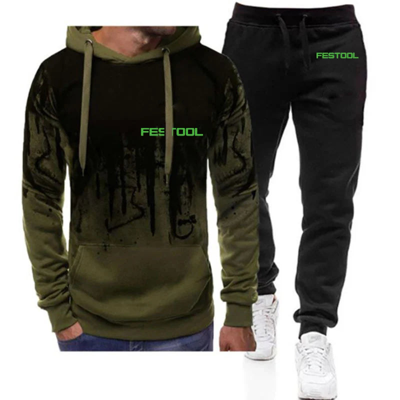 Festool Tools Fashion Printing Autumn Men's Casual Tracksuit