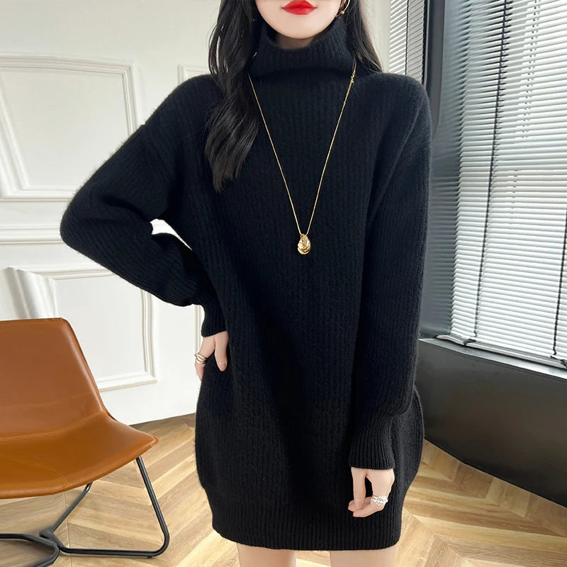 Turtleneck Sweater Women's Wool Sweater