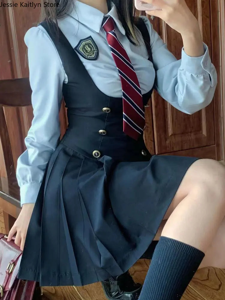 Japanese Kawaii JK School Uniform Summer Cute Slim Shirt Uniform