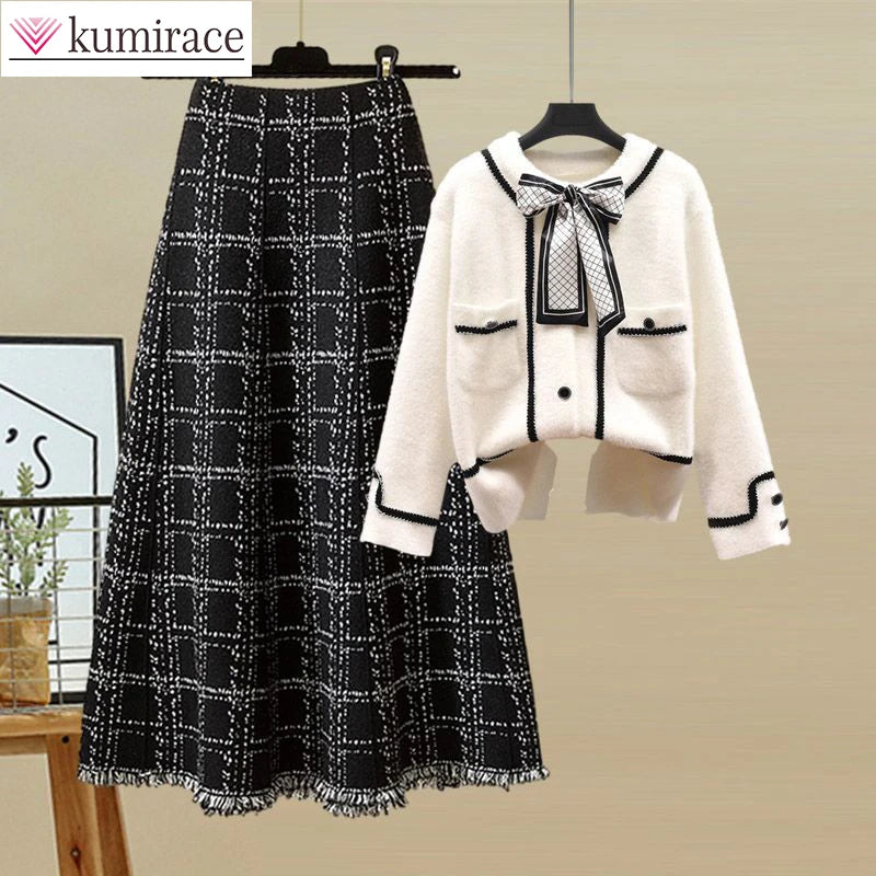 Large Women's Autumn Suit South Korea's New Fashion Bow