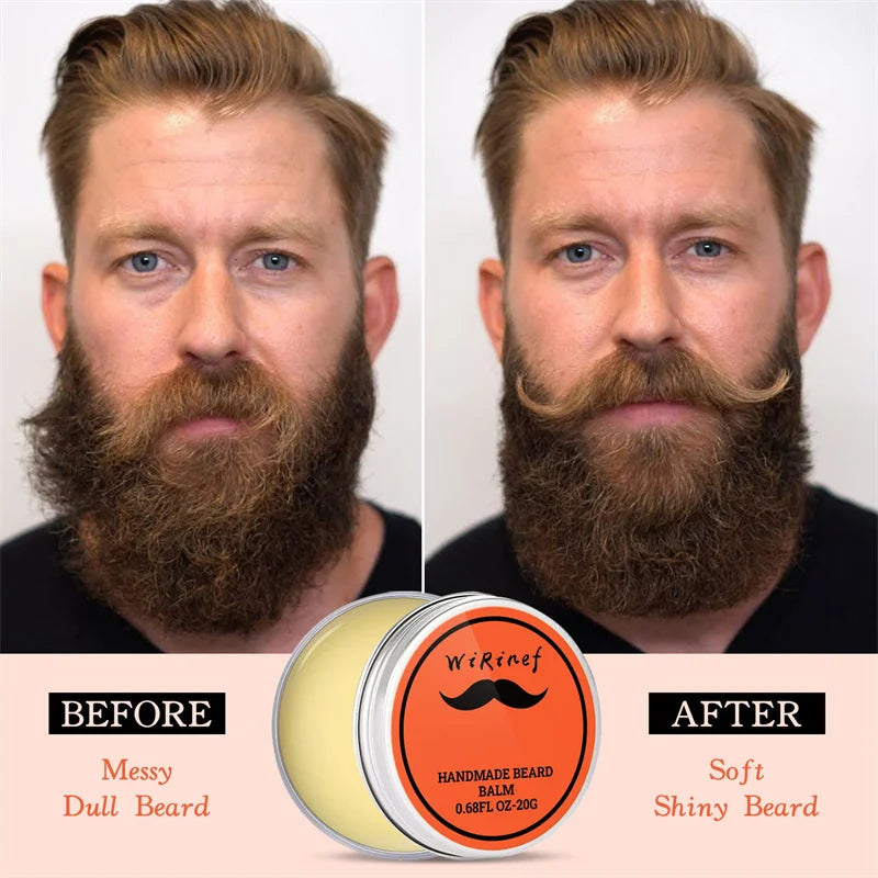 Natural Beard Balm Wax Man Beard Growth Oil Moisturizing