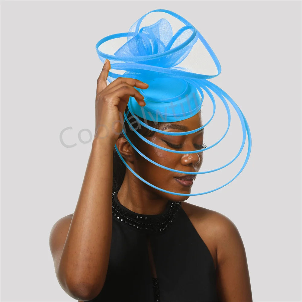 Luxury Fascinator Hat Women Wedding Headpiece Mesh Hat