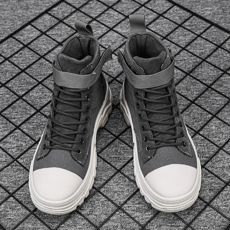 Motorcycle Boots Man Casual Round