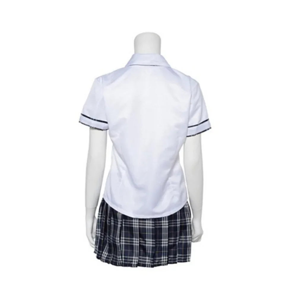 Womens School Girls Uniform Cosplay Costume Short Sleeve