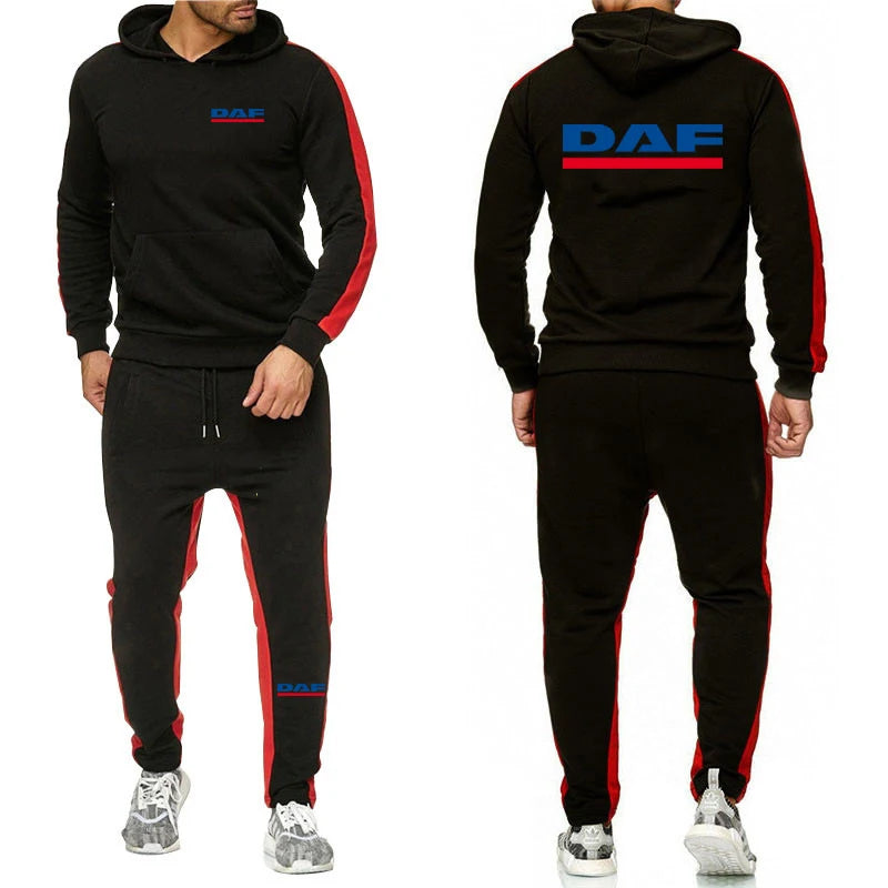 DAF Truck Men New Spring And Autumn Hoodie +Sweatpant