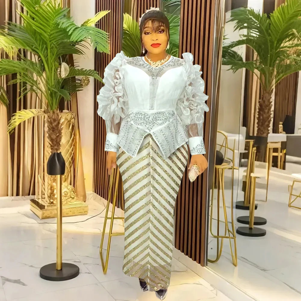 Plus Size Evening Dresses for Women African Luxury Gown