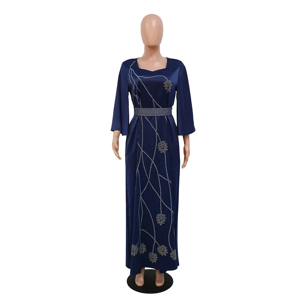 African Dresses for Women Spring Summer Women Long O-neck