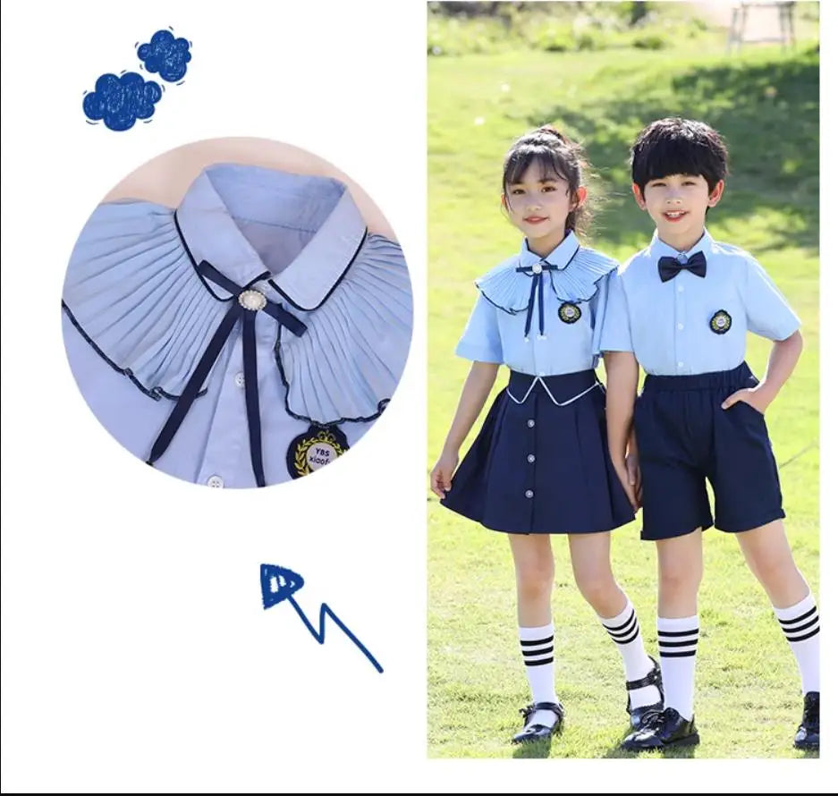 Children Boys Girls British style School Uniform For Kids