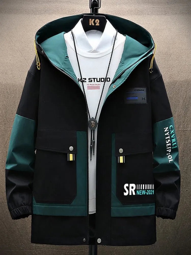 Spring and Autumn New Fashion Trend Printed Hooded