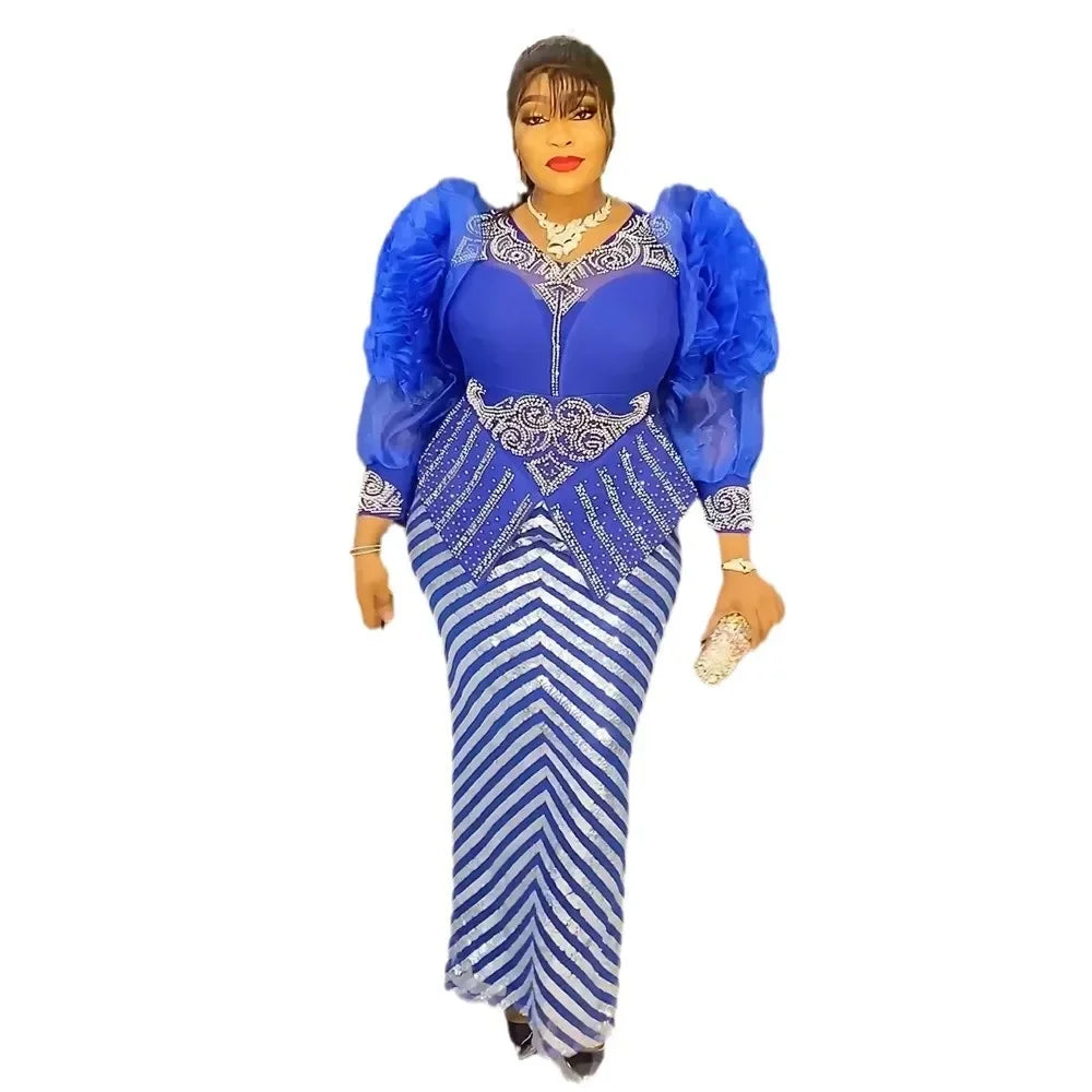 Plus Size Evening Dresses for Women African Luxury Gown