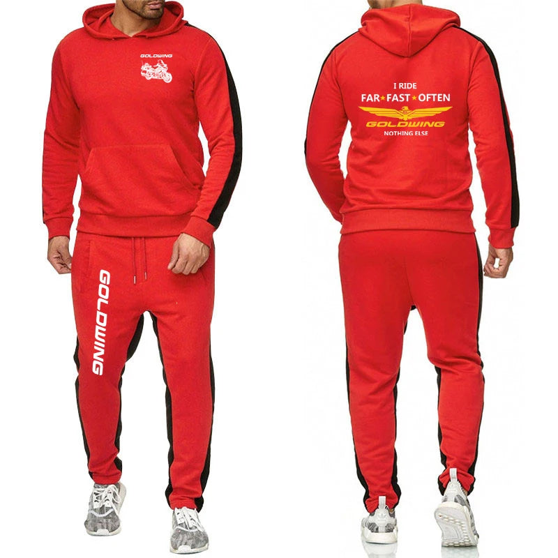 Men Goldwing Tracksuit Hoodie Sweatshirt and Sweatpant