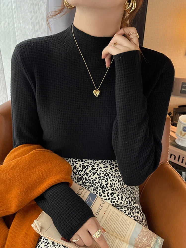 Women Autumn Winter Turtleneck Sweater