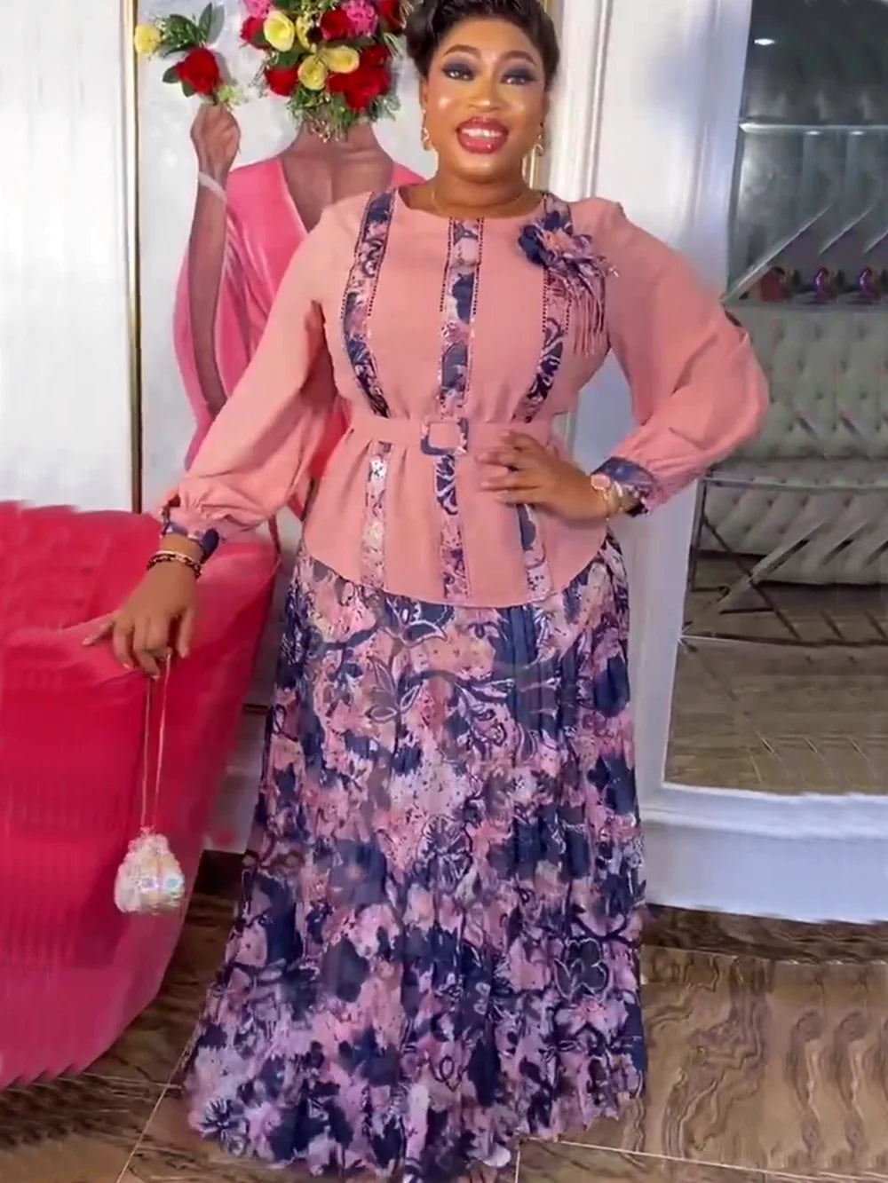 African Clothes for Women Sets Tops And Skirts Suits