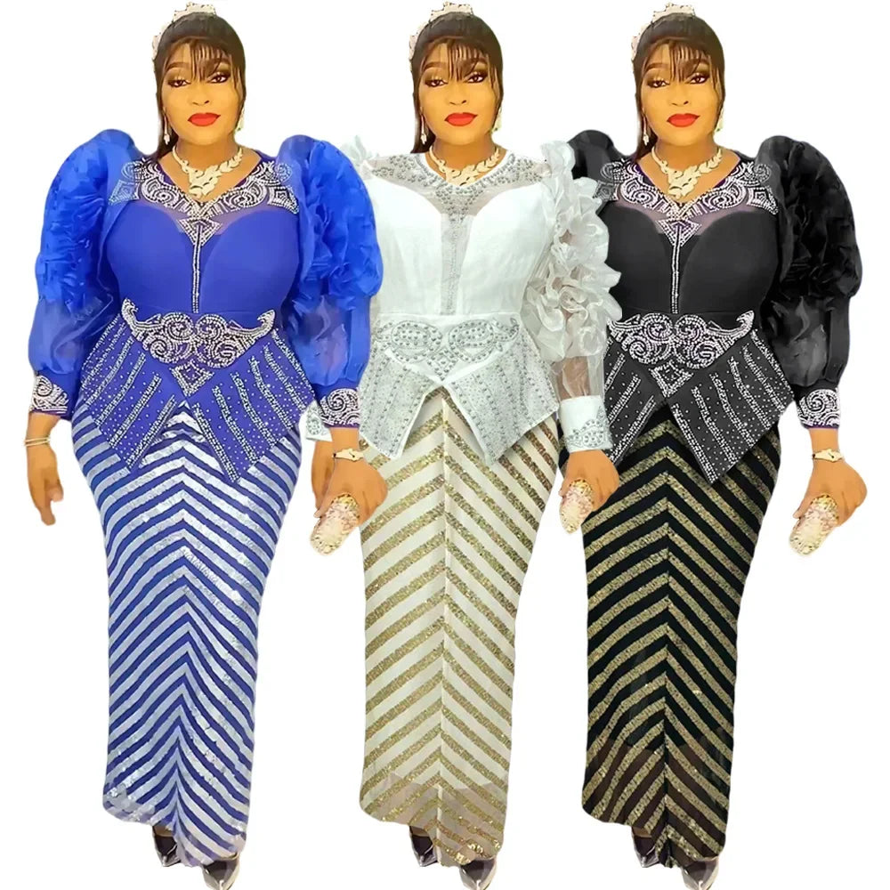 Plus Size Evening Dresses for Women African Luxury Gown