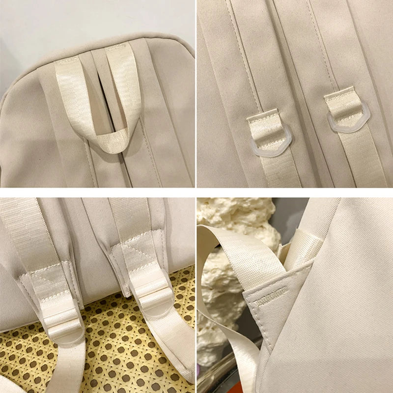 Preppy School Bag Student Backpack Nylon Cute Girl Backpack