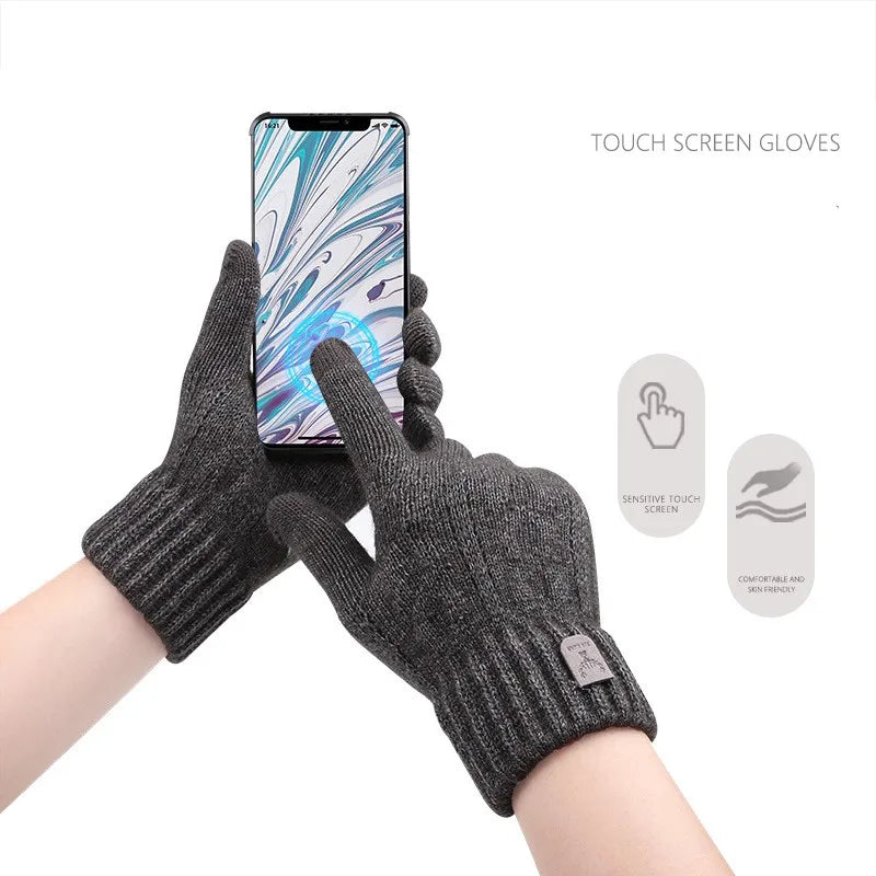 men's warm gloves winter touch screen