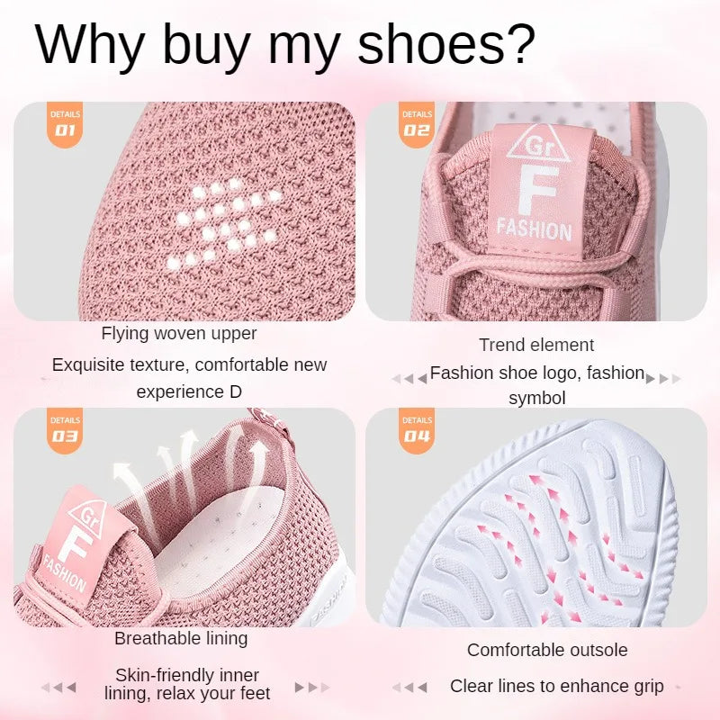 Women Air Mesh Breathable Walking Sneakers