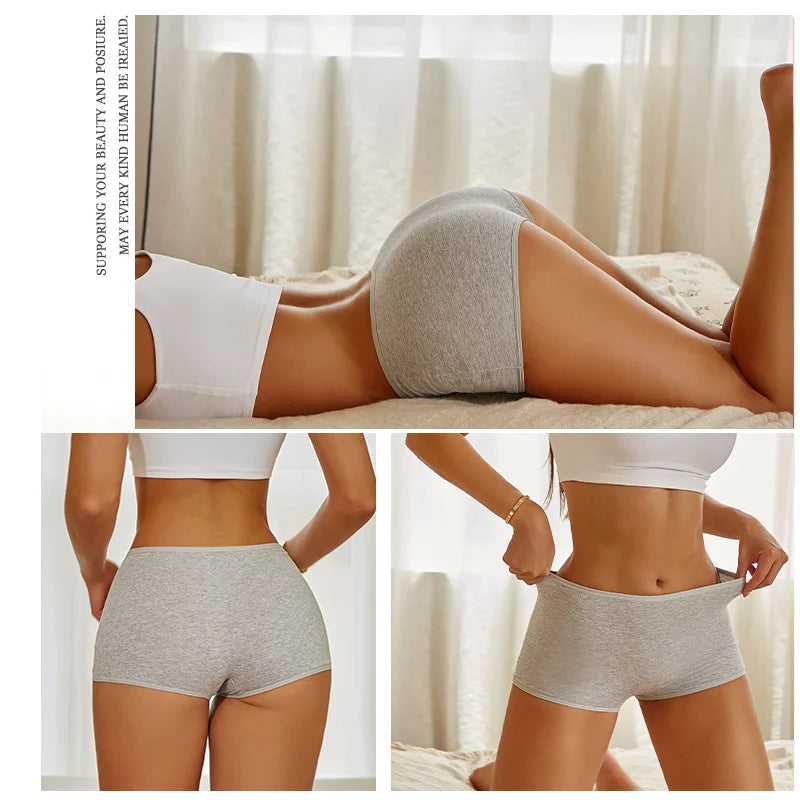 Women's Panties Cotton Seamless Sports Boxers Underwear