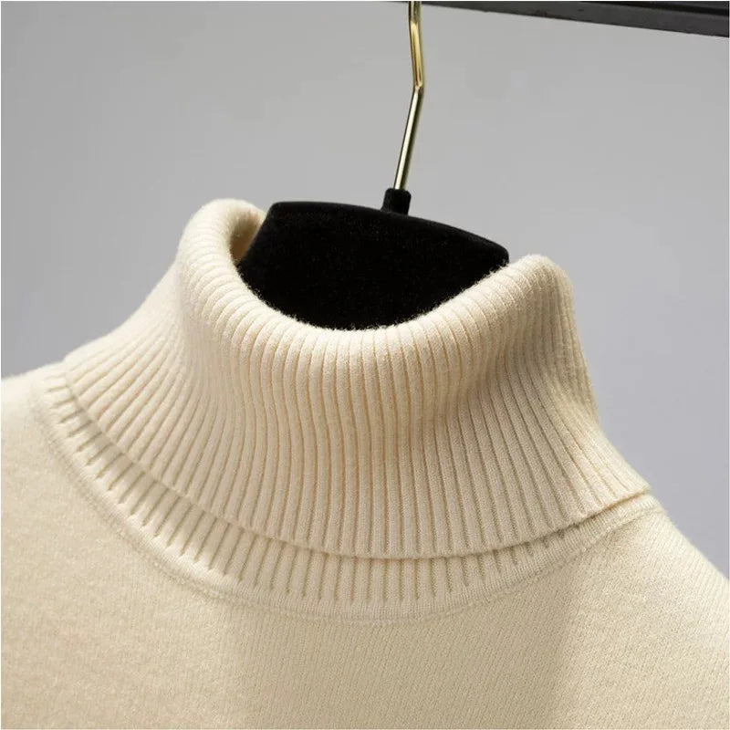 Turtleneck Winter Sweater Women Elegant Thicken Velvet