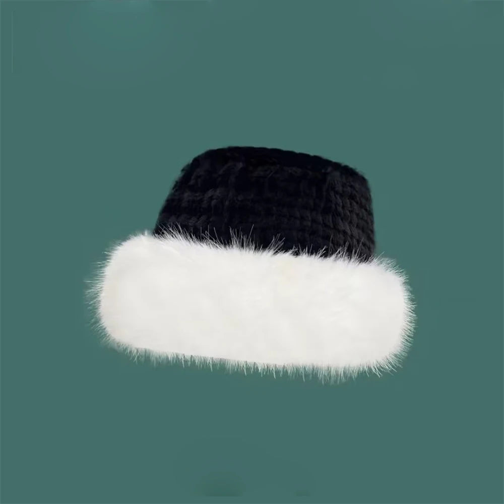 Fur Bucket Hat for Women