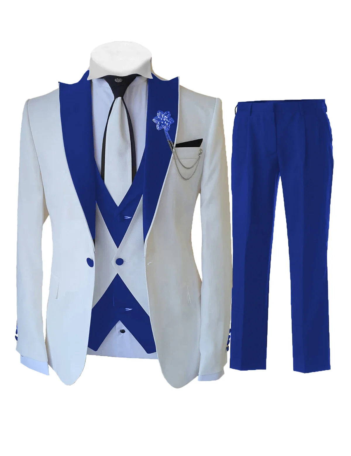 Fashion Luxury Tailor-made White Suits For Men Piece Set