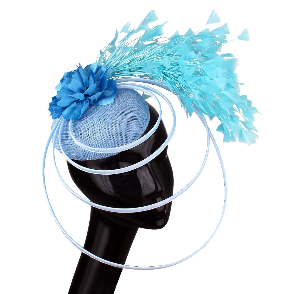 New Beige Race Occasion Fascinator Hats Bowknot Bridal  Church