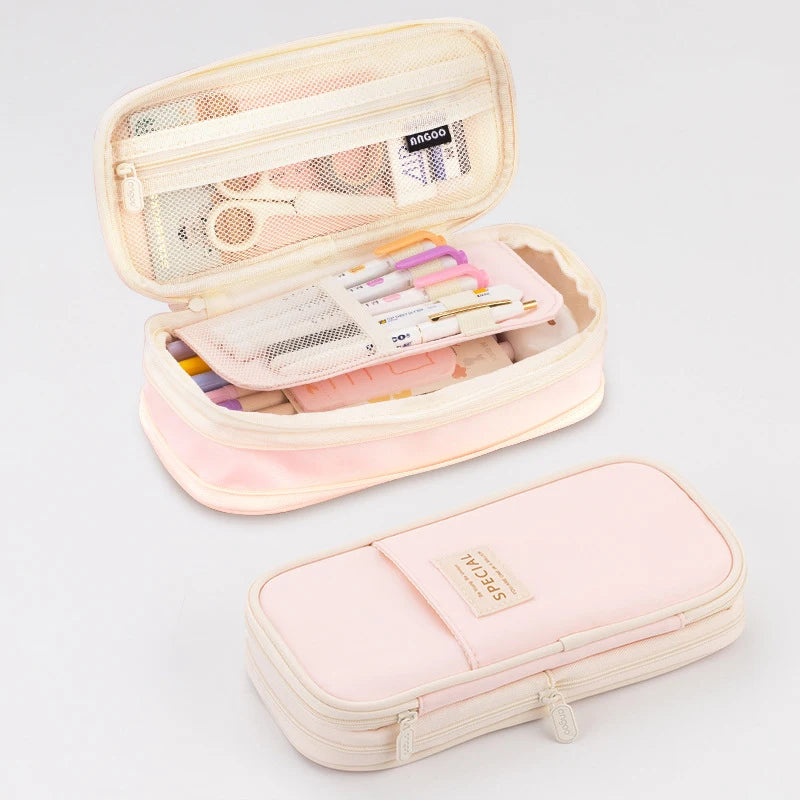 Creative pencil case Large Capacity Double Layers